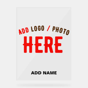 STYLISH MODERN CUSTOMIZABLE CLEAR VERIFIED BRANDED ACRYLIC SIGN