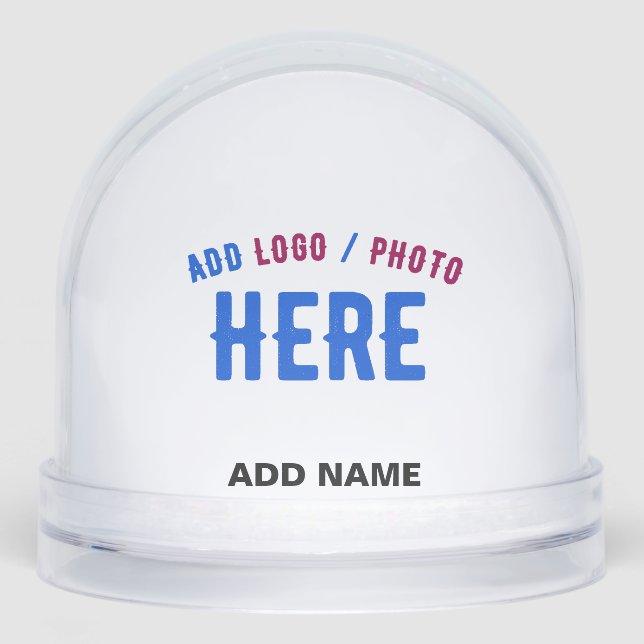 STYLISH MODERN CUSTOMIZABLE CLEAR VERIFIED BRANDED SNOWGLOBE (Front)