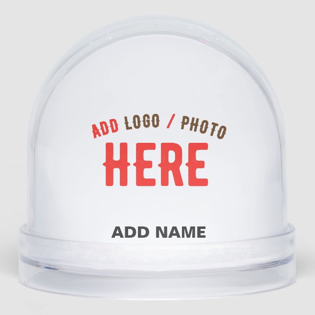 STYLISH MODERN CUSTOMIZABLE CLEAR VERIFIED BRANDED SNOWGLOBE (Front)