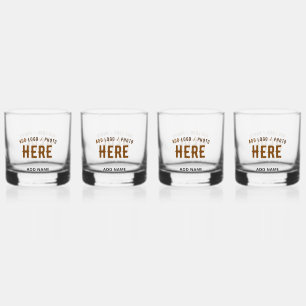STYLISH MODERN CUSTOMIZABLE CLEAR VERIFIED BRANDED WHISKEY GLASS