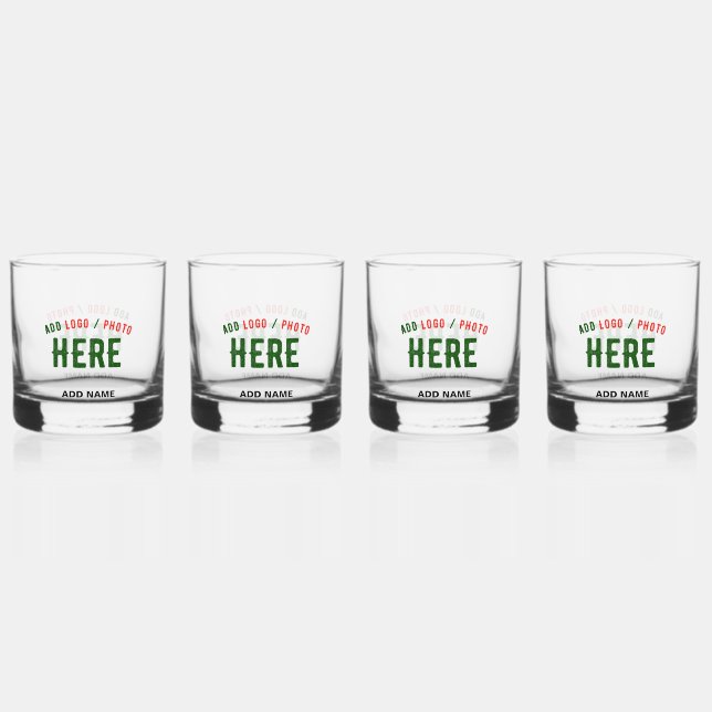 STYLISH MODERN CUSTOMIZABLE CLEAR VERIFIED BRANDED WHISKEY GLASS (Front)