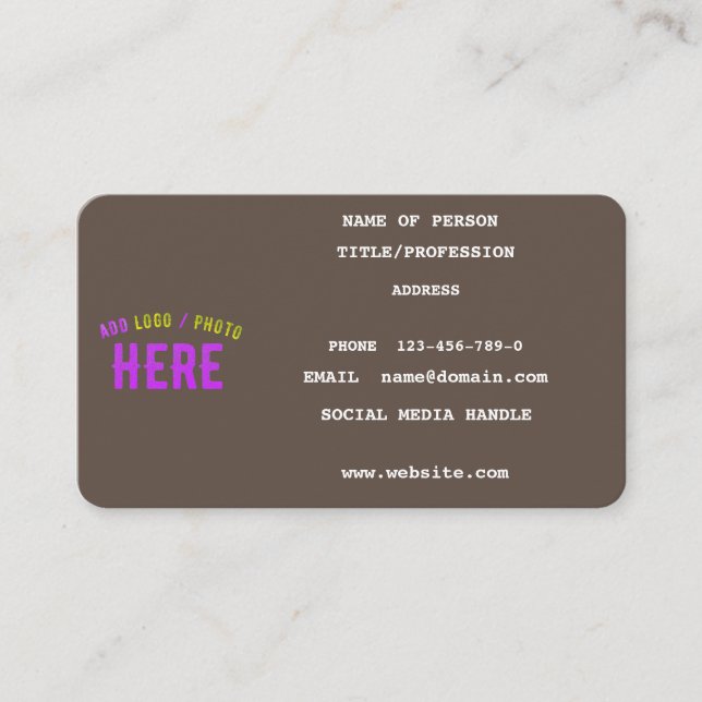 STYLISH MODERN CUSTOMIZABLE COFFEE VERIFIED BRAND CALLING CARD (Front)