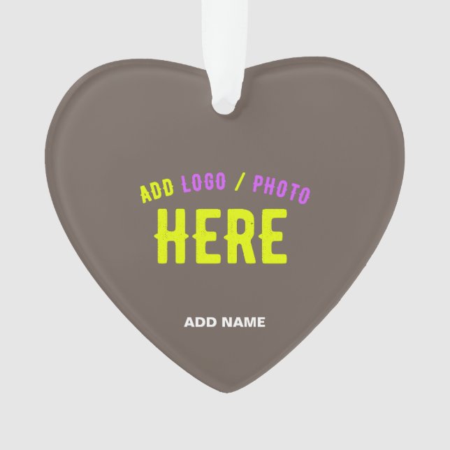 STYLISH MODERN CUSTOMIZABLE COFFEE VERIFIED BRAND ORNAMENT (Front)