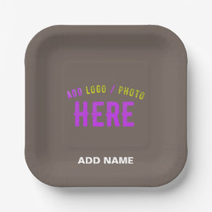 STYLISH MODERN CUSTOMIZABLE COFFEE VERIFIED BRAND PAPER PLATE