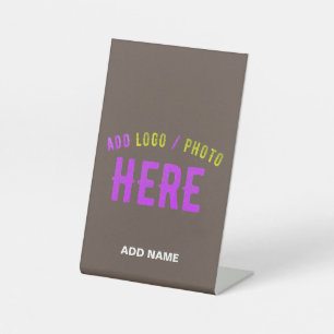 STYLISH MODERN CUSTOMIZABLE COFFEE VERIFIED BRAND PEDESTAL SIGN
