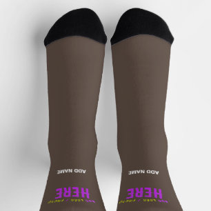 STYLISH MODERN CUSTOMIZABLE COFFEE VERIFIED BRAND SOCKS