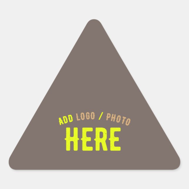 STYLISH MODERN CUSTOMIZABLE COFFEE VERIFIED BRAND TRIANGLE STICKER (Front)