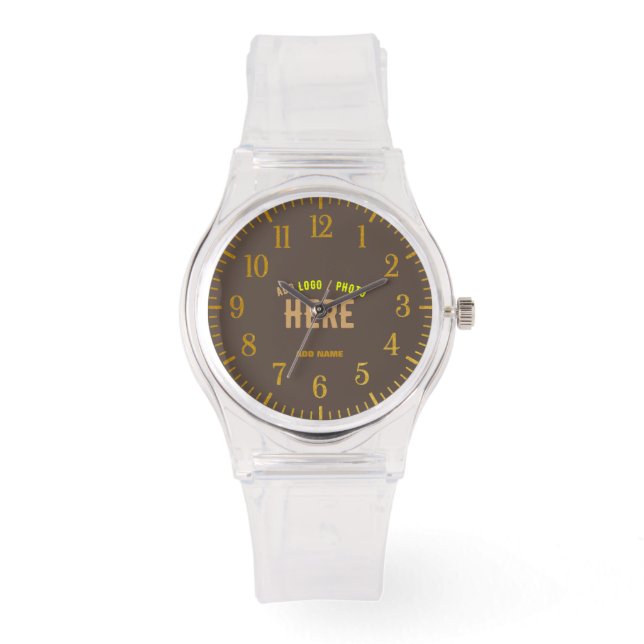 STYLISH MODERN CUSTOMIZABLE COFFEE VERIFIED BRAND WATCH (Front)