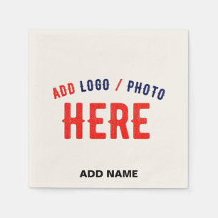 STYLISH MODERN CUSTOMIZABLE ECRU VERIFIED BRANDED NAPKIN
