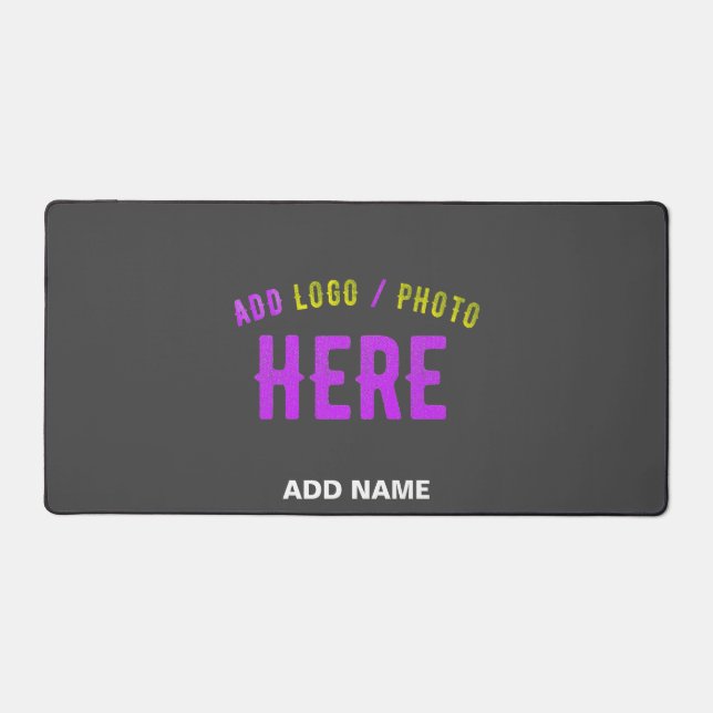 STYLISH MODERN CUSTOMIZABLE GREY VERIFIED BRANDED DESK MAT (Front)