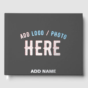 STYLISH MODERN CUSTOMIZABLE GREY VERIFIED BRANDED GUEST BOOK