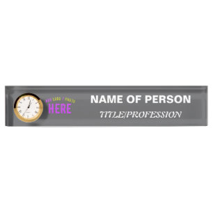 STYLISH MODERN CUSTOMIZABLE GREY VERIFIED BRANDED NAMEPLATE