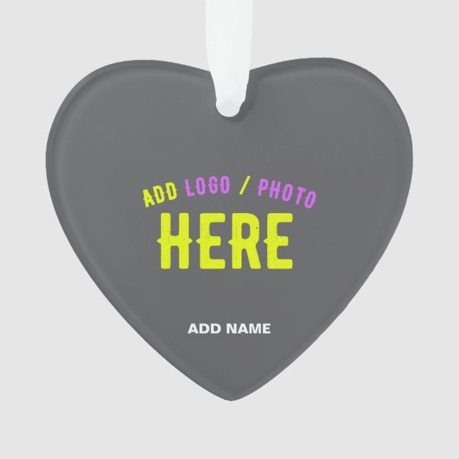 STYLISH MODERN CUSTOMIZABLE GREY VERIFIED BRANDED ORNAMENT (Front)