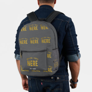 STYLISH MODERN CUSTOMIZABLE GREY VERIFIED BRANDED PRINTED BACKPACK
