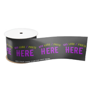 STYLISH MODERN CUSTOMIZABLE GREY VERIFIED BRANDED SATIN RIBBON