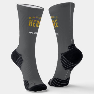 STYLISH MODERN CUSTOMIZABLE GREY VERIFIED BRANDED SOCKS