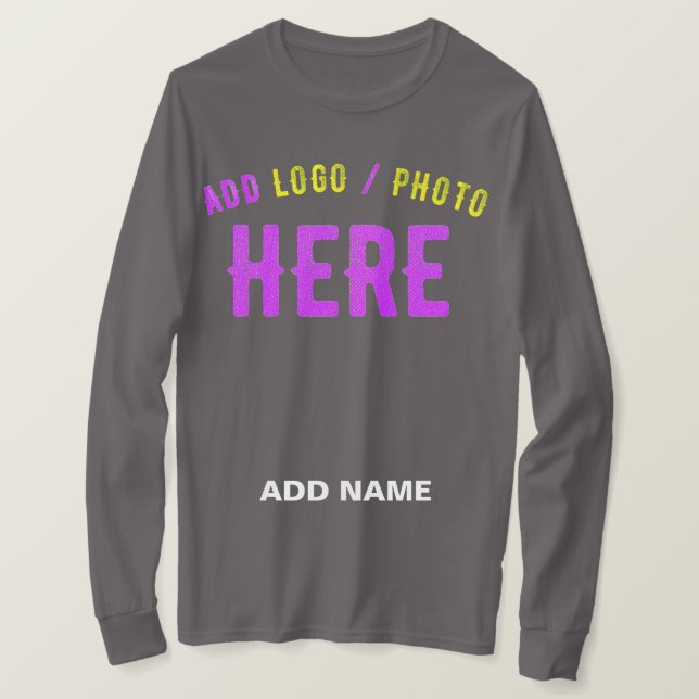 STYLISH MODERN CUSTOMIZABLE GREY VERIFIED BRANDED T-Shirt (Design Front)