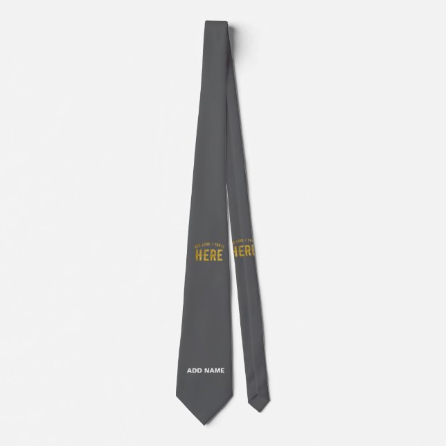 STYLISH MODERN CUSTOMIZABLE GREY VERIFIED BRANDED TIE (Front)