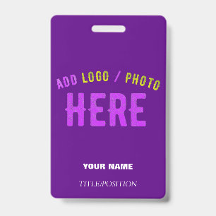 STYLISH MODERN CUSTOMIZABLE INDIGO BRANDED LANYARD ID BADGE