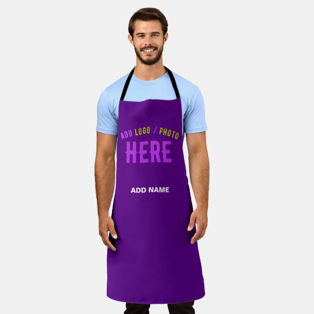 STYLISH MODERN CUSTOMIZABLE INDIGO VERIFIED BRAND APRON (Worn)