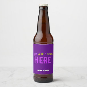 STYLISH MODERN CUSTOMIZABLE INDIGO VERIFIED BRAND BEER BOTTLE LABEL