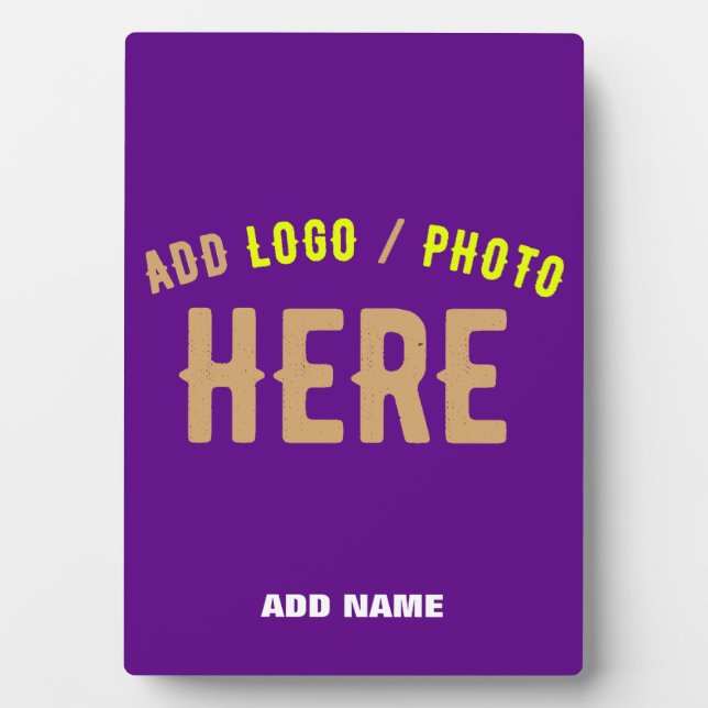 STYLISH MODERN CUSTOMIZABLE INDIGO VERIFIED BRAND PLAQUE (Front)