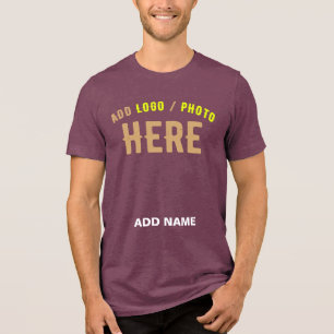 STYLISH MODERN CUSTOMIZABLE MAROON VERIFIED BRAND Tri-Blend SHIRT