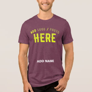 STYLISH MODERN CUSTOMIZABLE MAROON VERIFIED BRAND Tri-Blend SHIRT