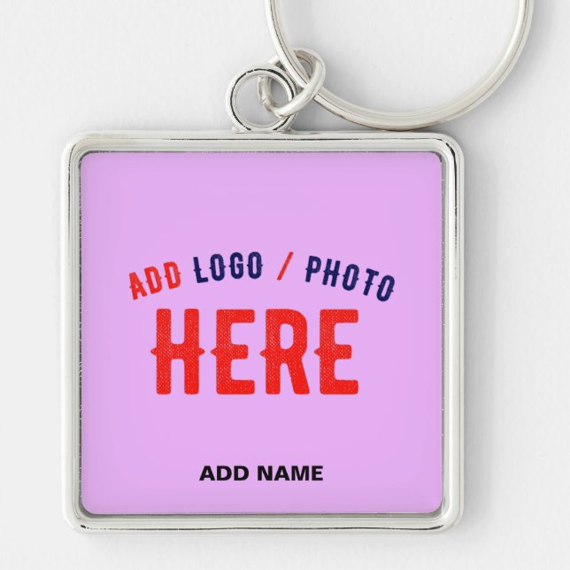 STYLISH MODERN CUSTOMIZABLE MAUVE VERIFIED BRANDED KEY RING (Front)