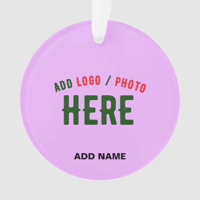 STYLISH MODERN CUSTOMIZABLE MAUVE VERIFIED BRANDED ORNAMENT (Front)
