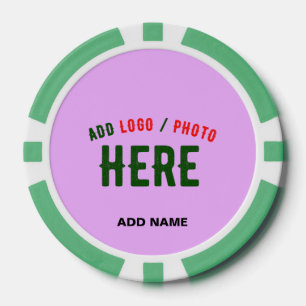 STYLISH MODERN CUSTOMIZABLE MAUVE VERIFIED BRANDED POKER CHIPS
