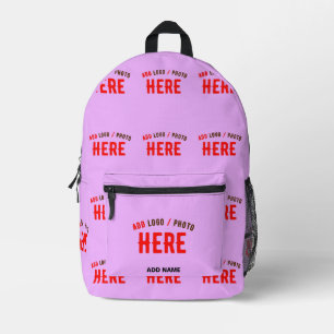 STYLISH MODERN CUSTOMIZABLE MAUVE VERIFIED BRANDED PRINTED BACKPACK