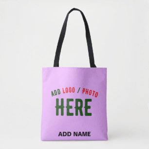 STYLISH MODERN CUSTOMIZABLE MAUVE VERIFIED BRANDED TOTE BAG