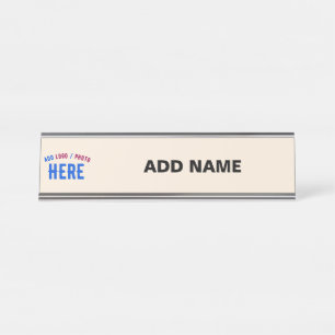 STYLISH MODERN CUSTOMIZABLE NATURAL VERIFIED BRAND DESK NAME PLATE