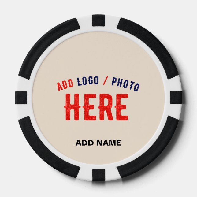 STYLISH MODERN CUSTOMIZABLE NATURAL VERIFIED BRAND POKER CHIPS (Front)