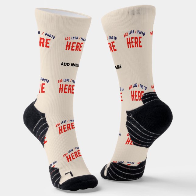 STYLISH MODERN CUSTOMIZABLE NATURAL VERIFIED BRAND SOCKS (Angled)