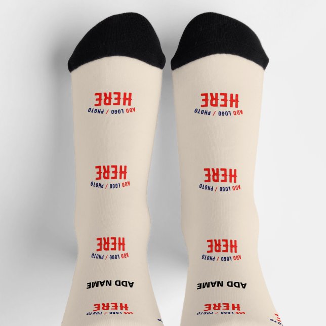 STYLISH MODERN CUSTOMIZABLE NATURAL VERIFIED BRAND SOCKS (Top)
