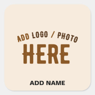 STYLISH MODERN CUSTOMIZABLE NATURAL VERIFIED BRAND SQUARE STICKER