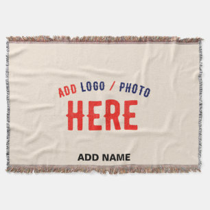 STYLISH MODERN CUSTOMIZABLE NATURAL VERIFIED BRAND THROW BLANKET
