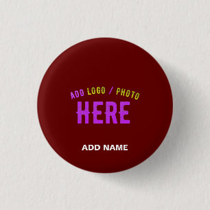 STYLISH MODERN CUSTOMIZABLE OXBLOOD VERIFIED BRAND 3 CM ROUND BADGE