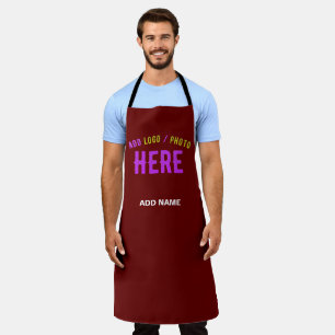 STYLISH MODERN CUSTOMIZABLE OXBLOOD VERIFIED BRAND APRON