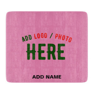 STYLISH MODERN CUSTOMIZABLE PINK VERIFIED BRANDED CUTTING BOARD