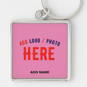 STYLISH MODERN CUSTOMIZABLE PINK VERIFIED BRANDED KEY RING