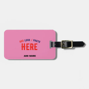 STYLISH MODERN CUSTOMIZABLE PINK VERIFIED BRANDED LUGGAGE TAG