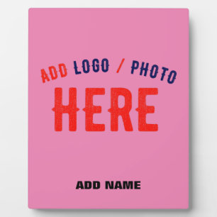 STYLISH MODERN CUSTOMIZABLE PINK VERIFIED BRANDED PLAQUE