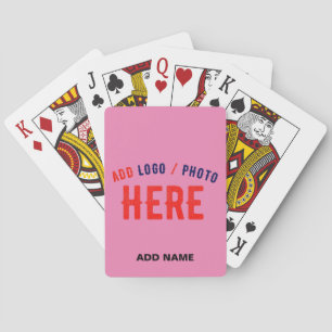 STYLISH MODERN CUSTOMIZABLE PINK VERIFIED BRANDED PLAYING CARDS