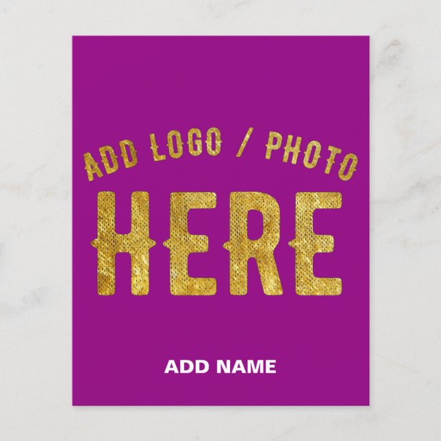 STYLISH MODERN CUSTOMIZABLE PURPLE VERIFIED BRAND FLYER (Front)