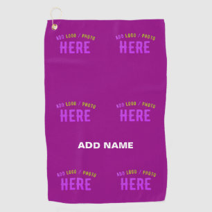 STYLISH MODERN CUSTOMIZABLE PURPLE VERIFIED BRAND GOLF TOWEL
