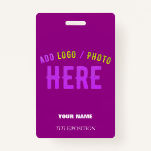 STYLISH MODERN CUSTOMIZABLE PURPLE VERIFIED BRAND ID BADGE