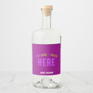 STYLISH MODERN CUSTOMIZABLE PURPLE VERIFIED BRAND LIQUOR BOTTLE LABEL